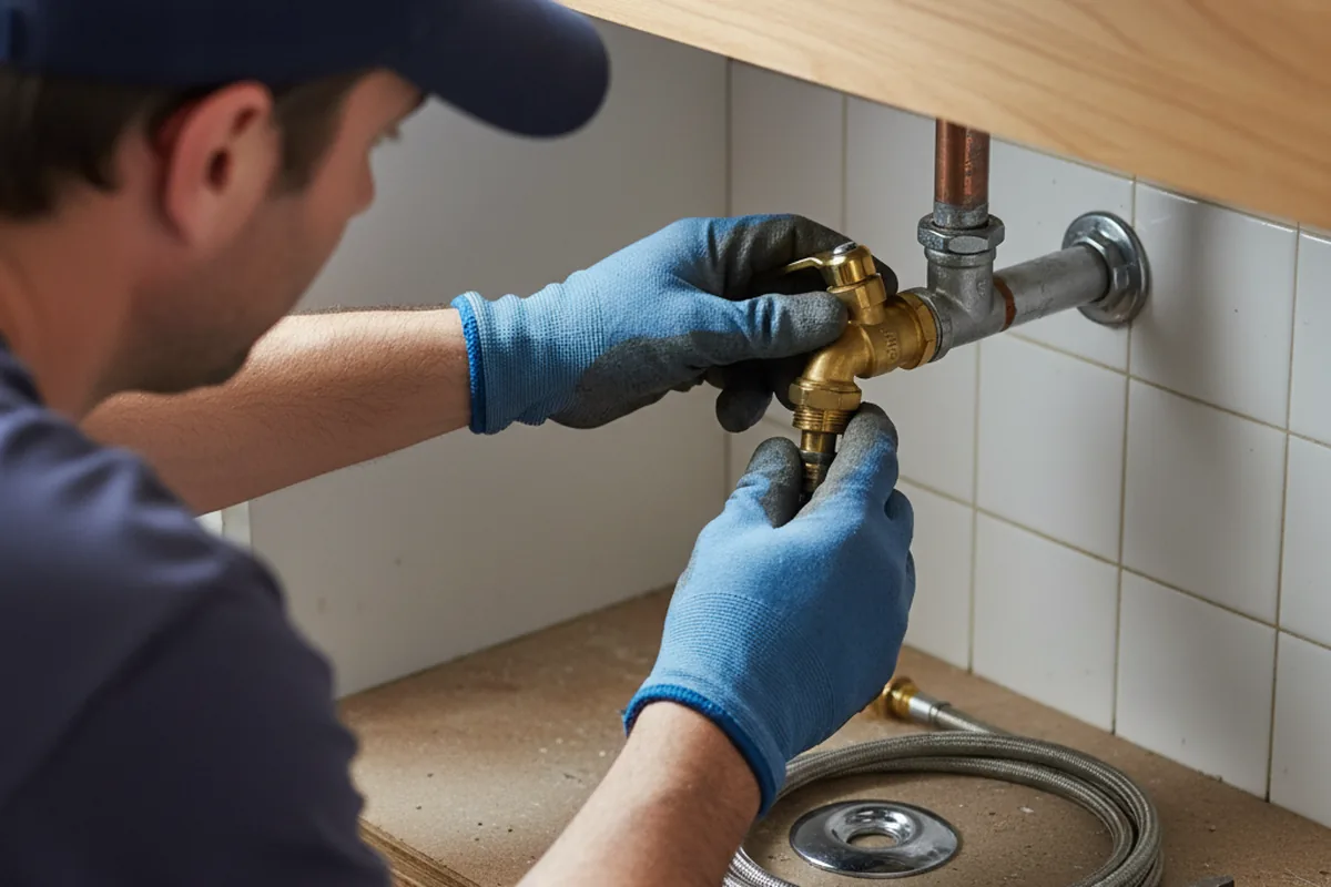 Shutoff valve and fitting work during Faucet and Fixture Repair in Lineville